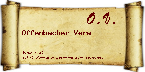 Offenbacher Vera névjegykártya